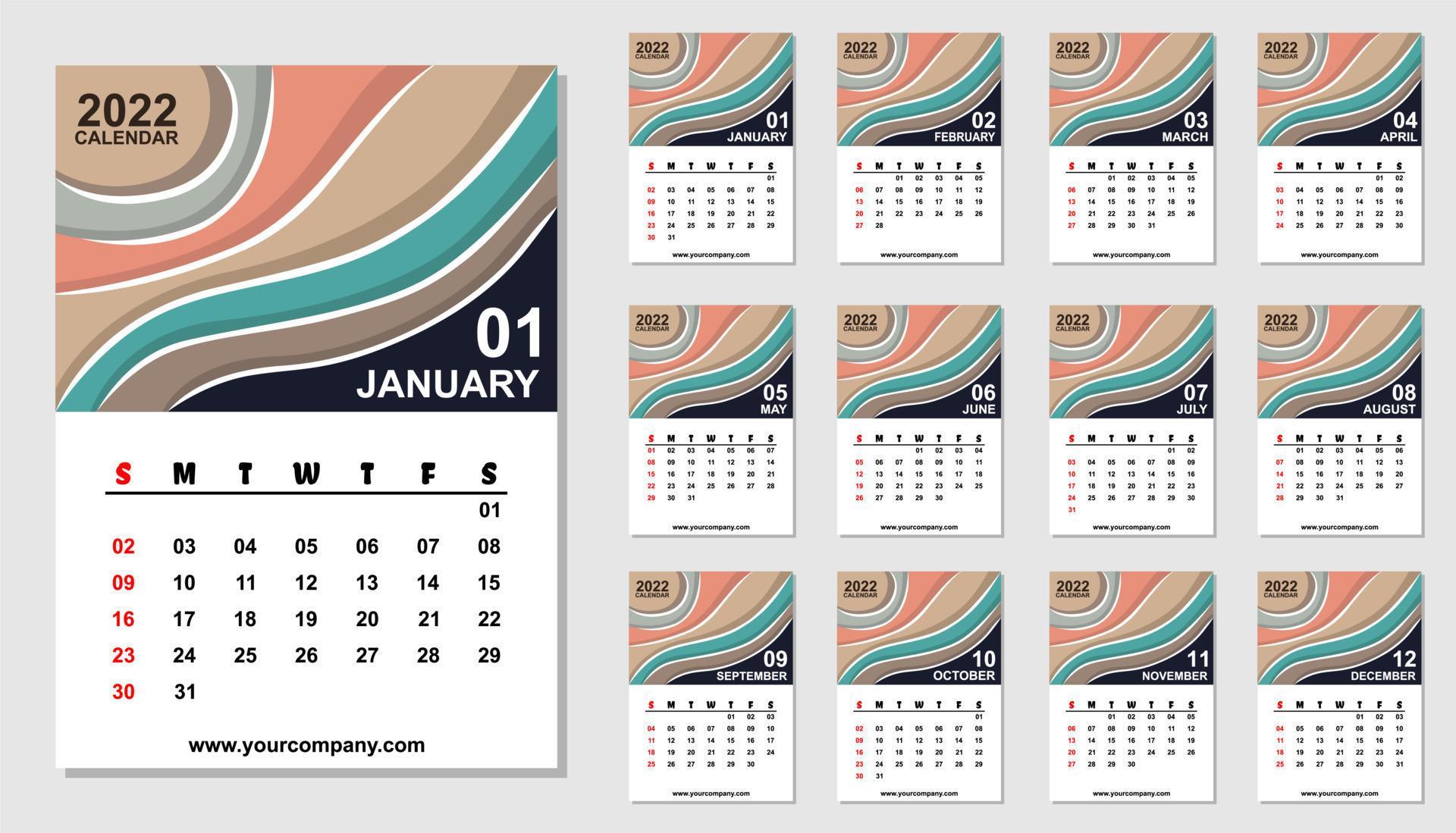 Calendar Year 2022 Calendar Year 2022 Design, Vector, Eps File Format. 3777286 Vector Art At  Vecteezy