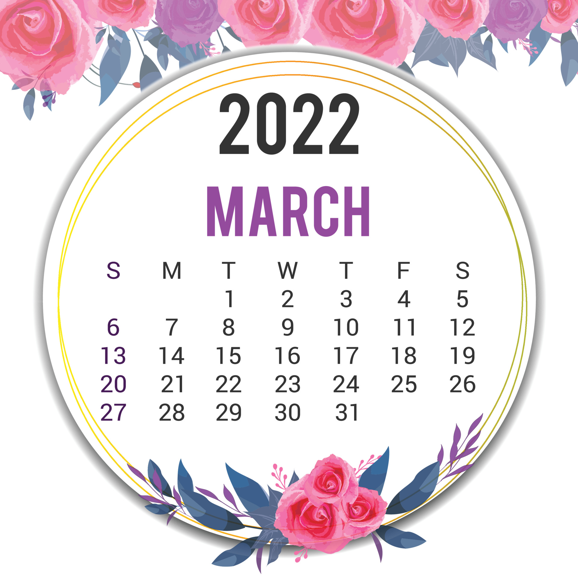 printable calendar 2022 template design 3777486 vector art at vecteezy