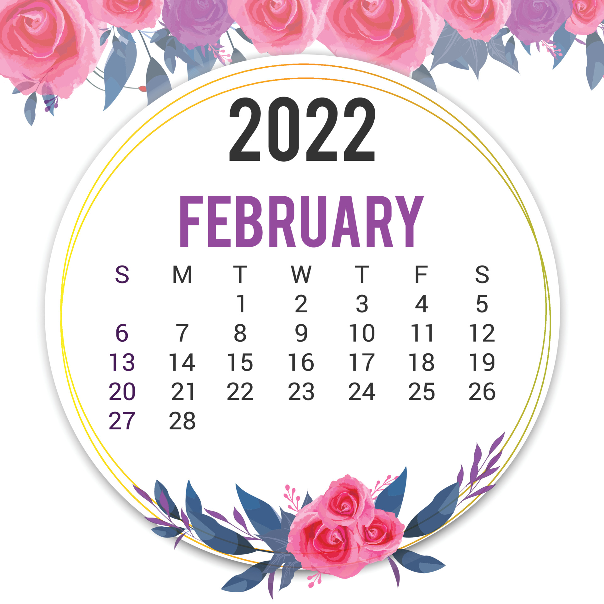 printable calendar 2022 template design 3777487 vector art at vecteezy