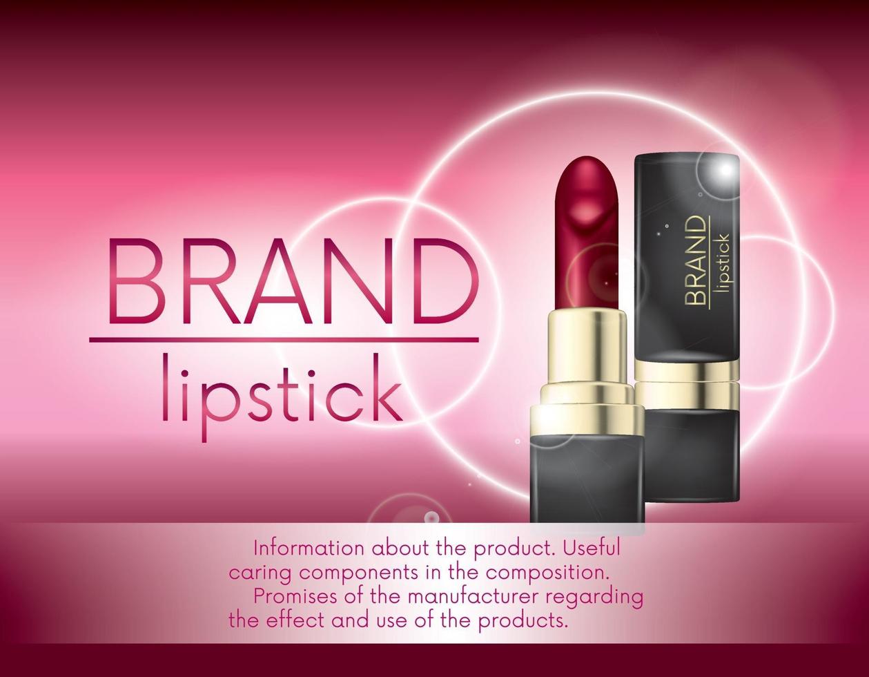 Beautiful lipstick drawn in vector