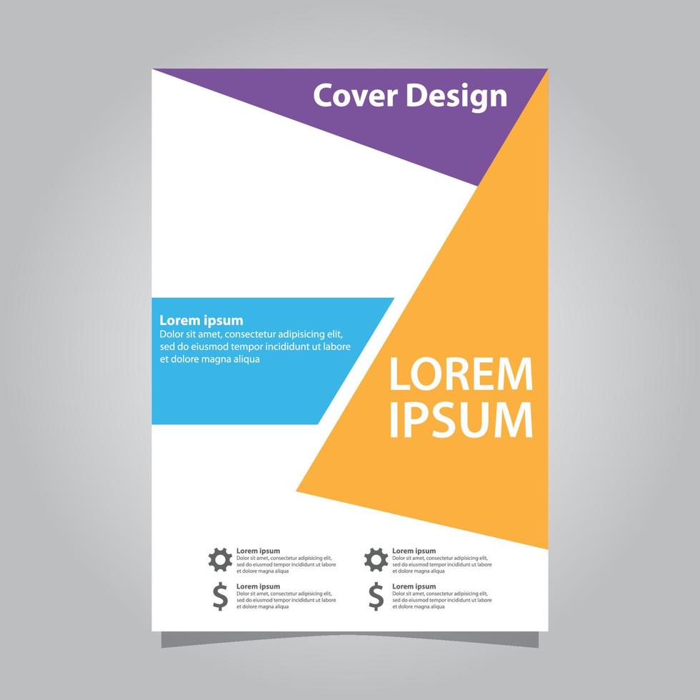 Corporate book cover design template vector