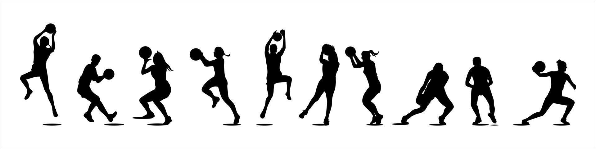 Collection of sport silhouettes vector