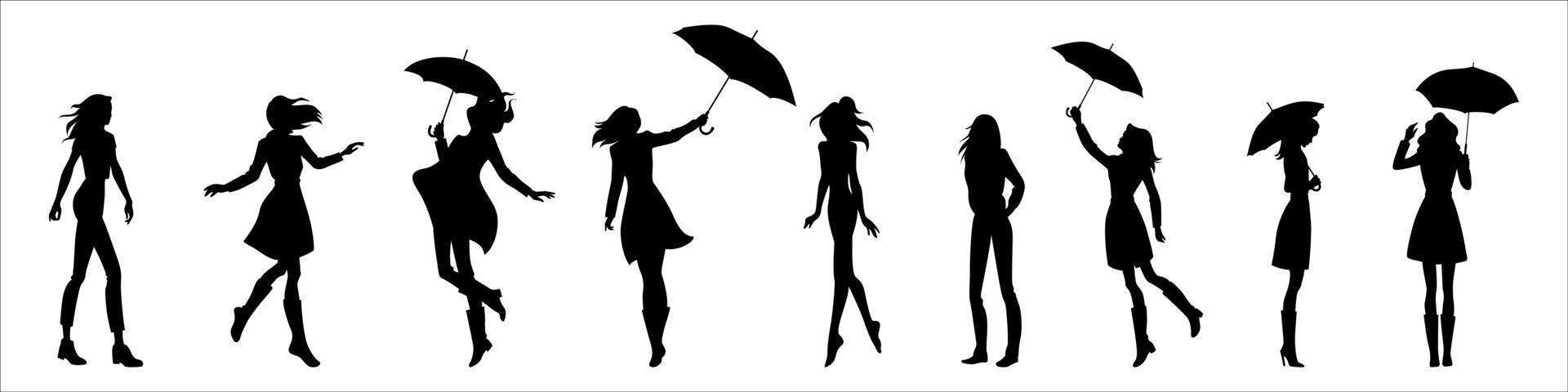 Female silhouettes vector eps 10