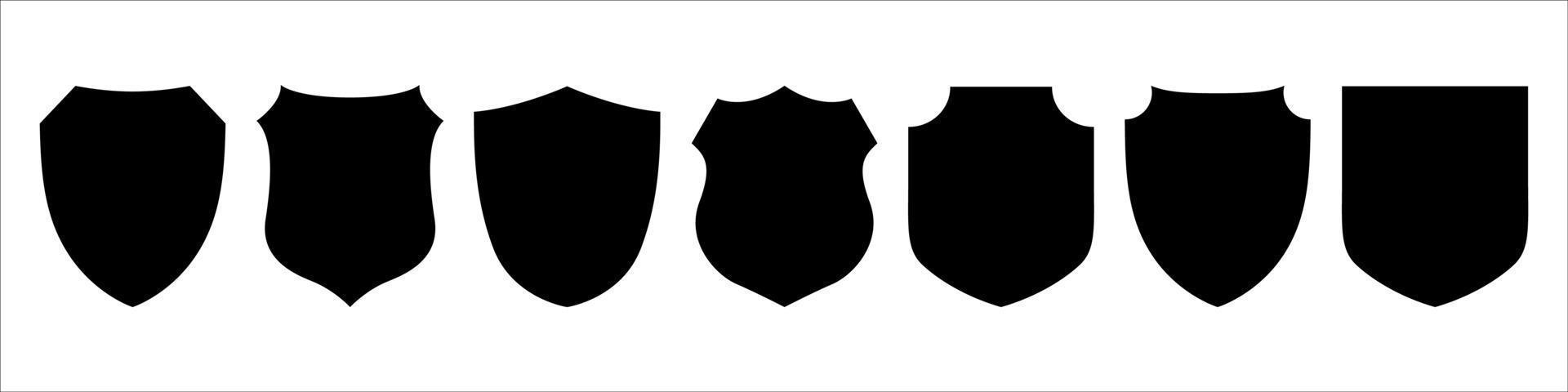 Shield icons set vector