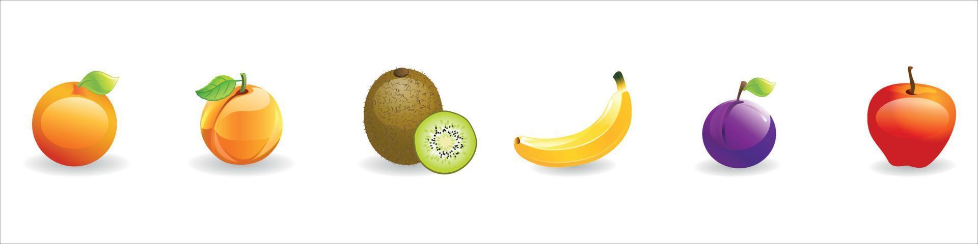 Fruit set Vector eps 10
