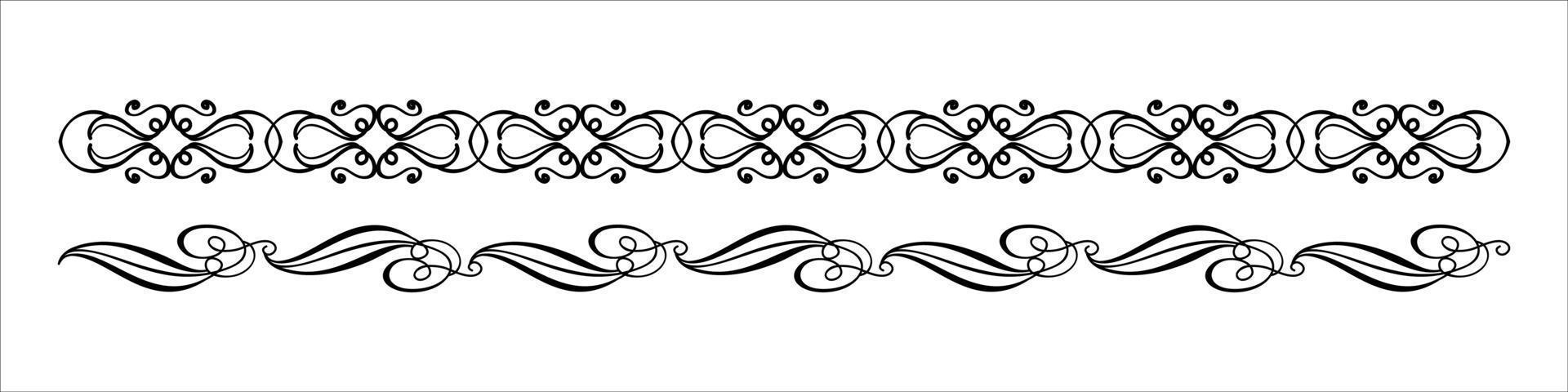 Borders and dividers decorative ornate elements vector