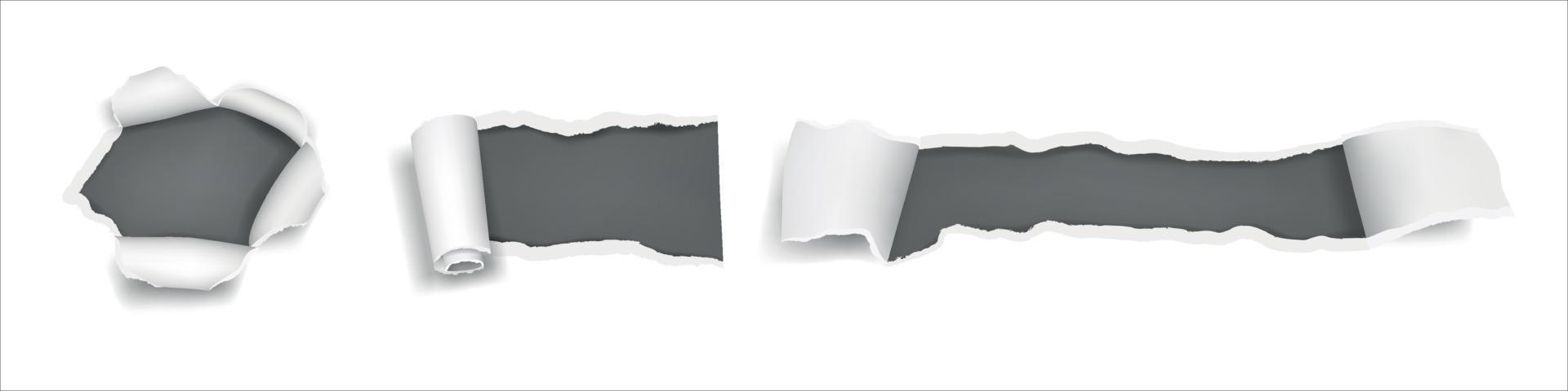 Torn sheets of paper vector