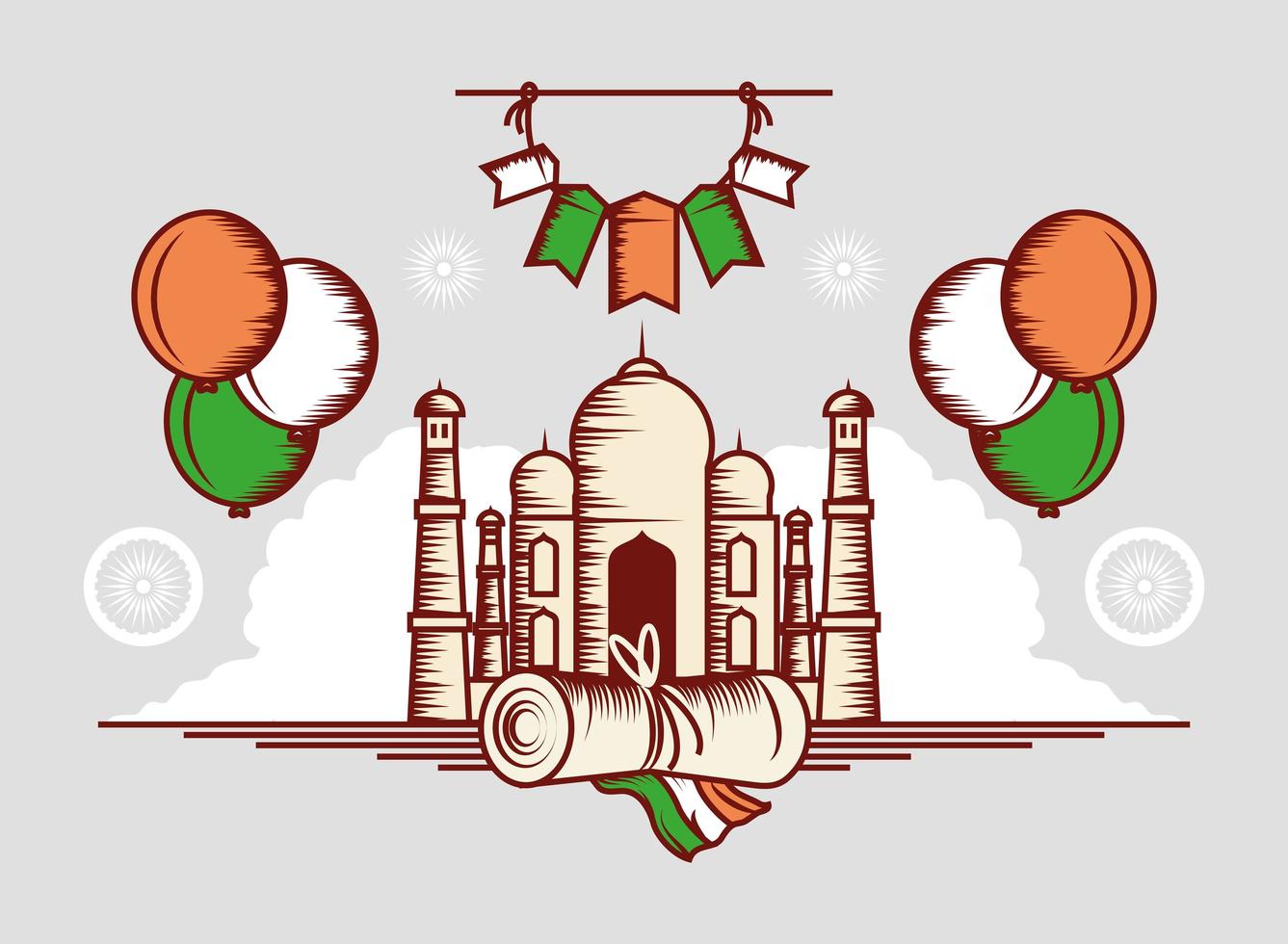 india independence festive vector
