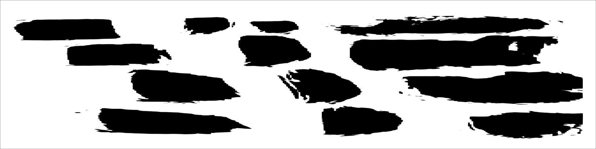 set of grunge brush strokes vector eps 10