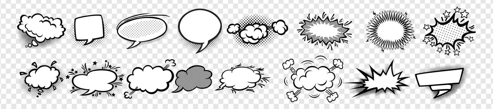 Speech bubbles set vector