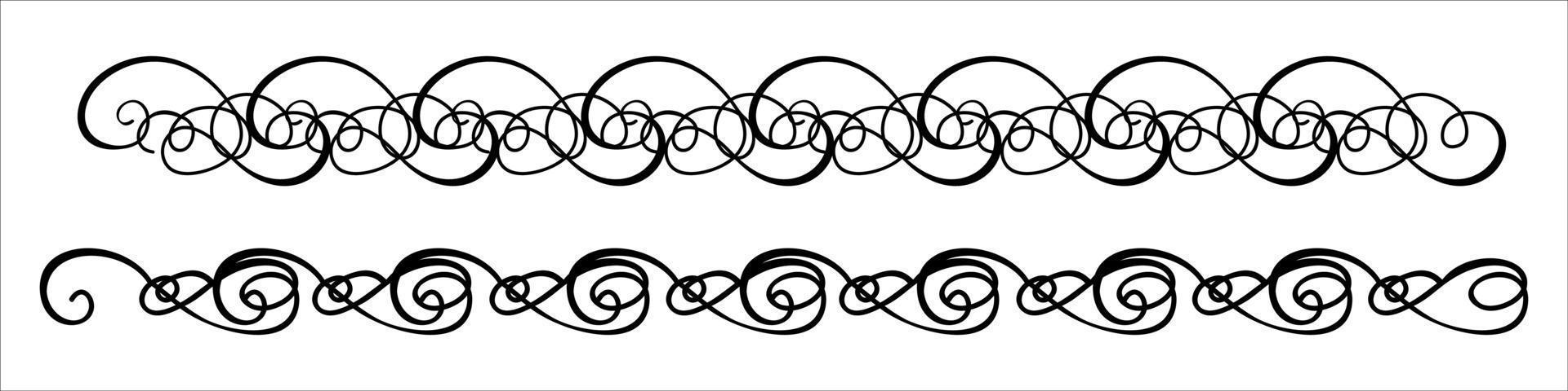 calligraphic borders vector