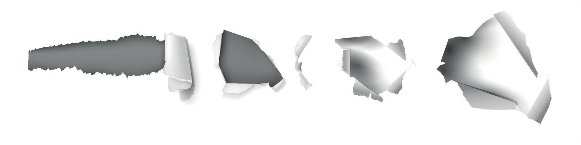 Torn sheets of paper vector