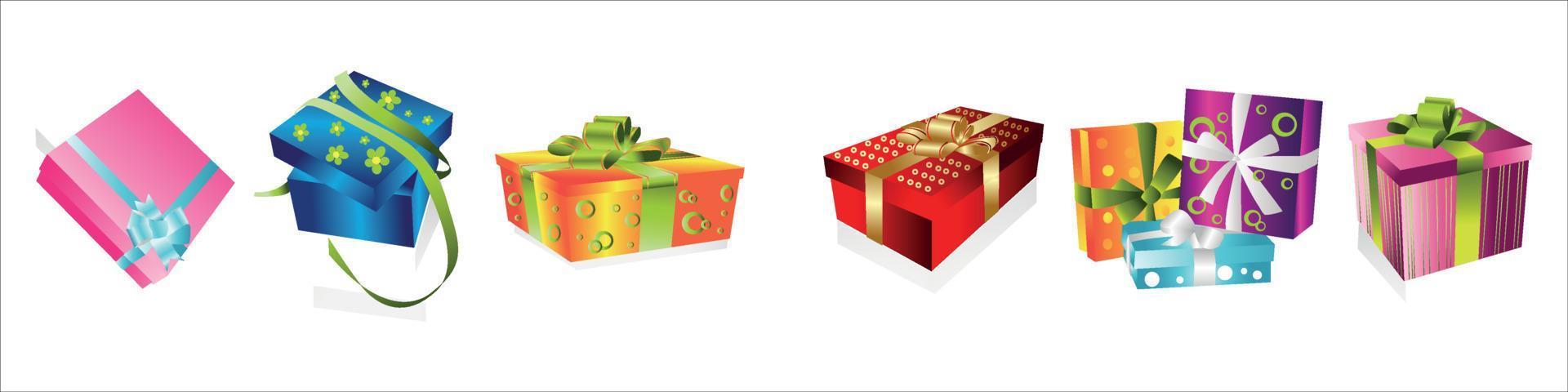 ilustración vectorial de cajas de regalo vector