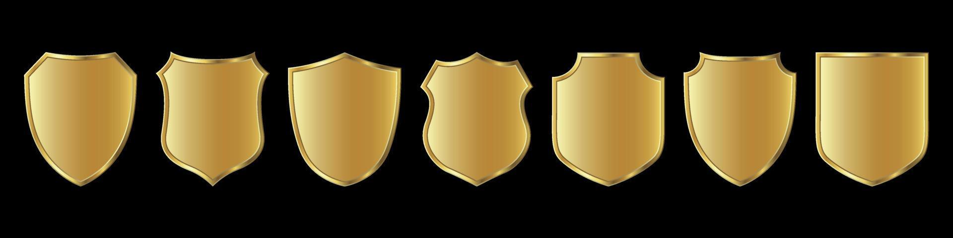 Golden badges and labels collection vector