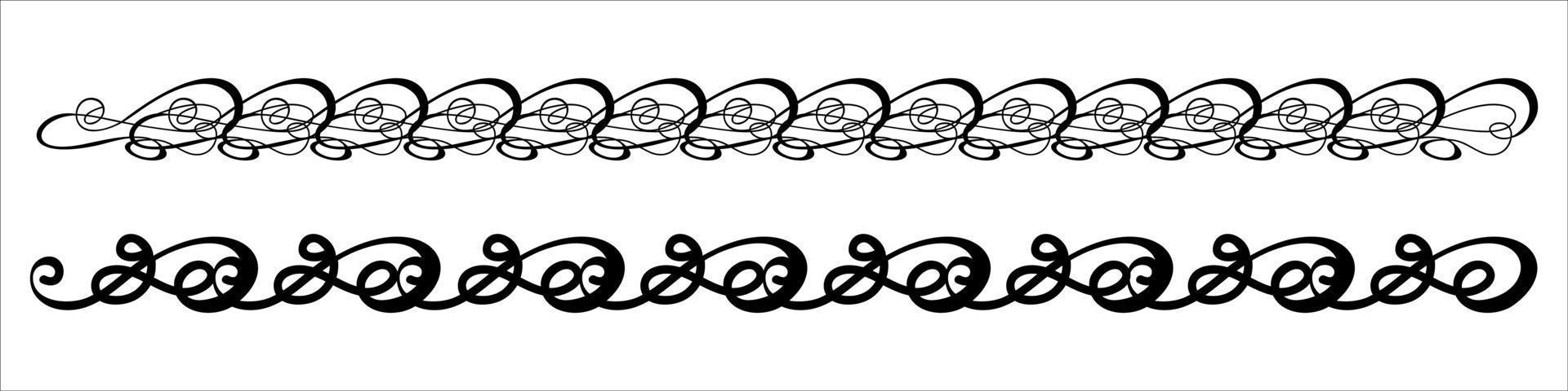 calligraphic borders vector eps 10