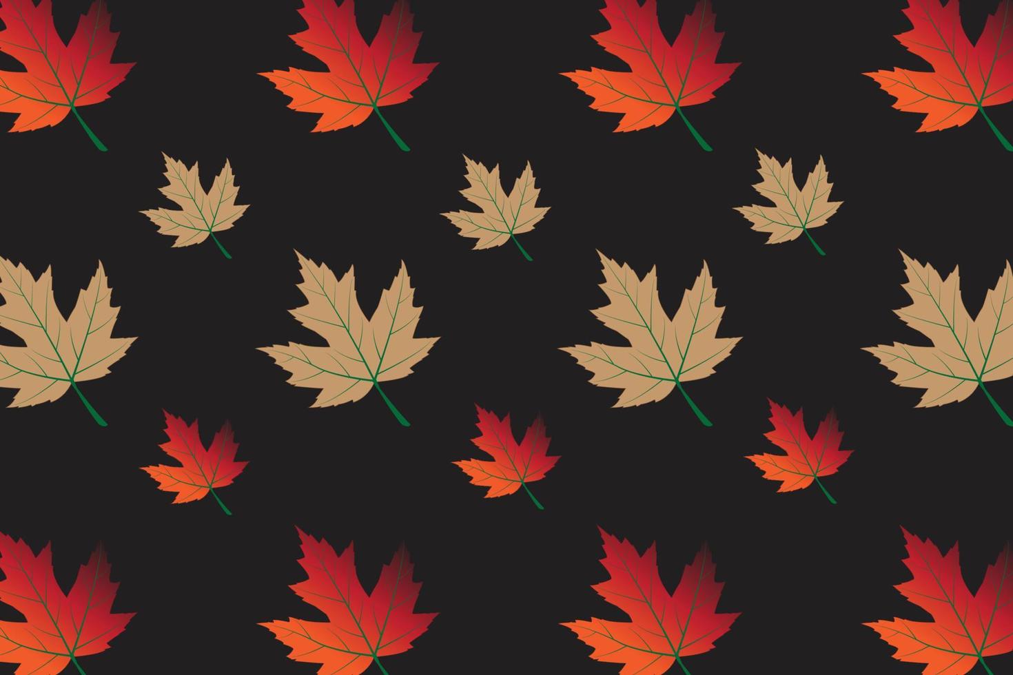 hermosas hojas de otoño fondo negro vector