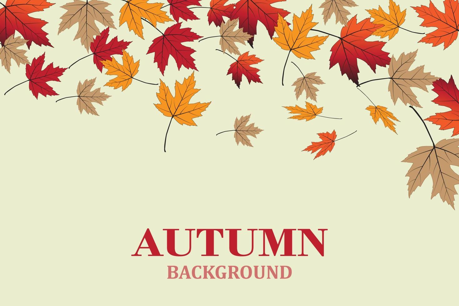 beautiful autumn leaf background vector