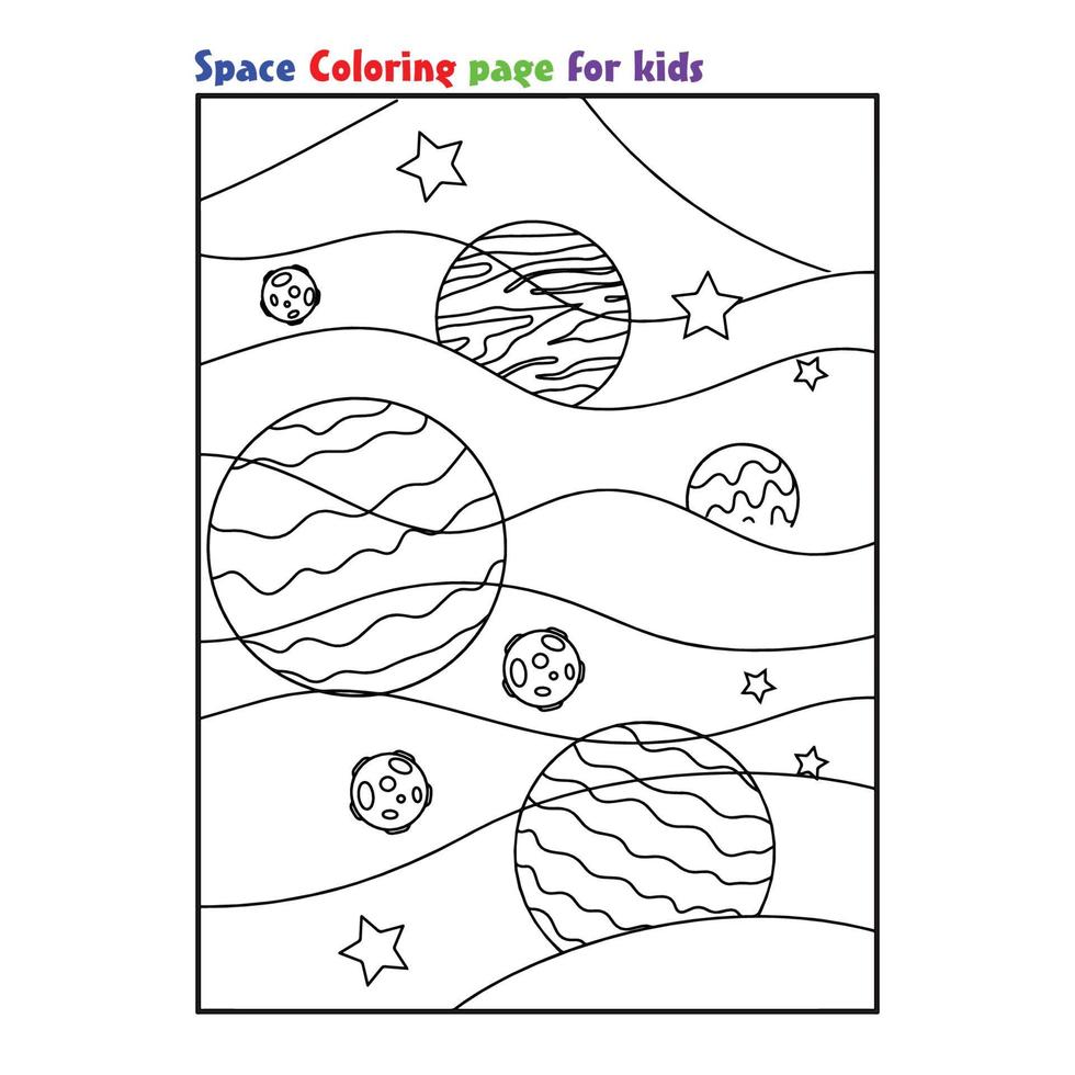 space travel Coloring Book 3778004 Vector Art at Vecteezy