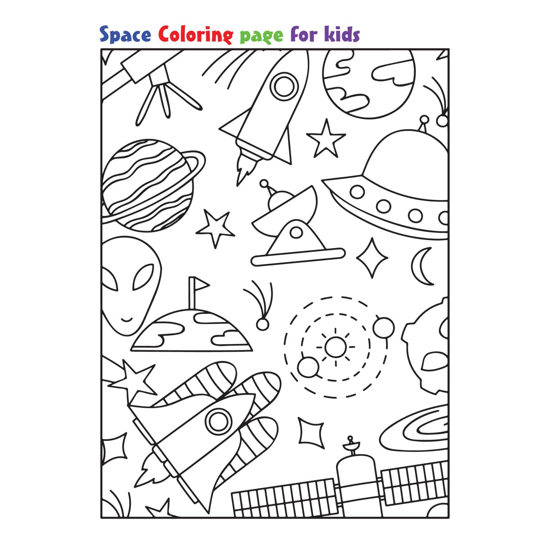 space travel coloring book