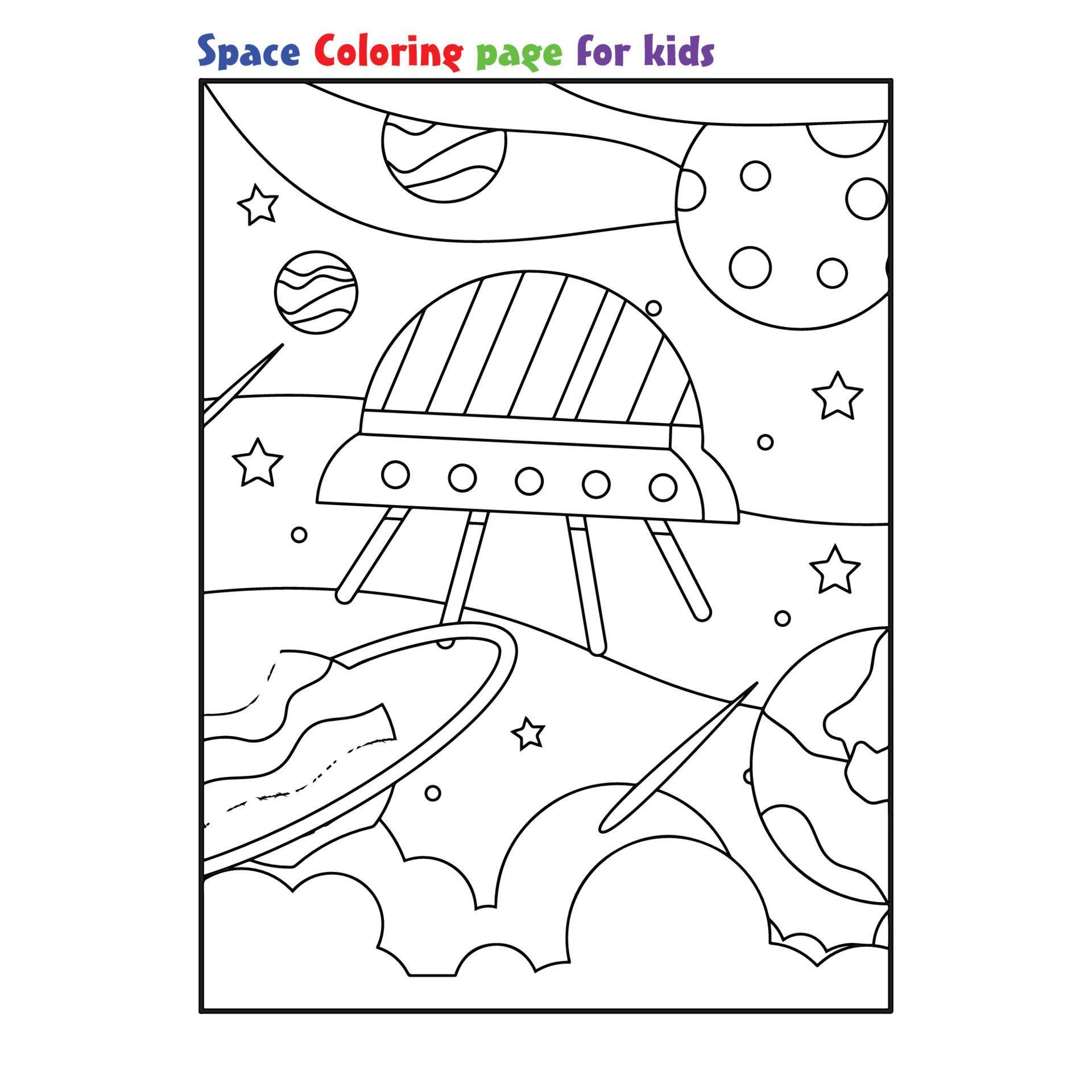 space travel coloring book