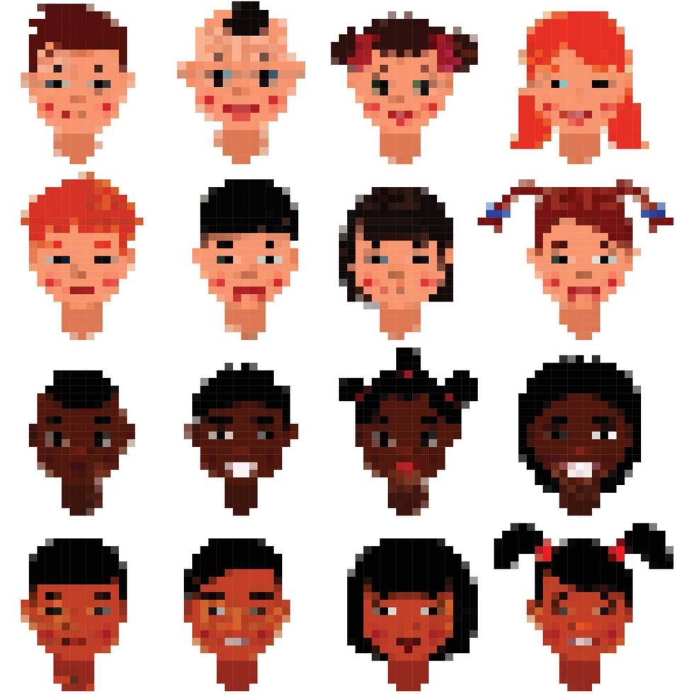 Pixel Art Lindo Bebe Lindo Bebe Pixel Vector En Vecteezy