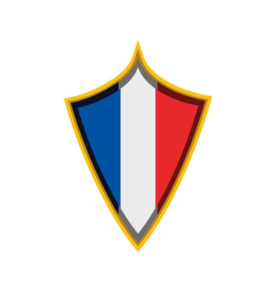 france flag shield vector