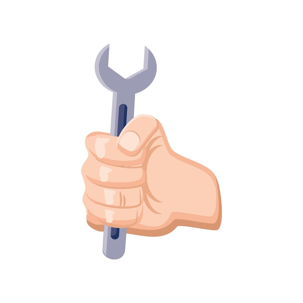 hand holds tool vector