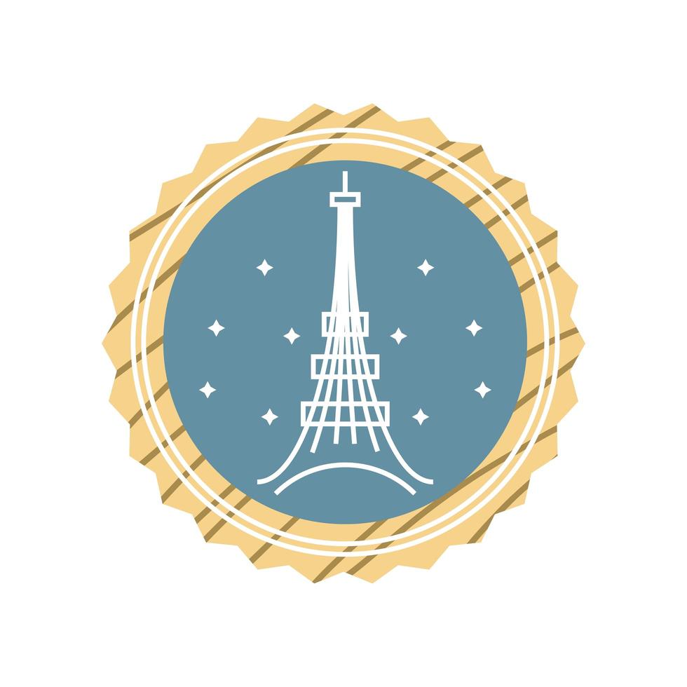 eiffel tower label vector