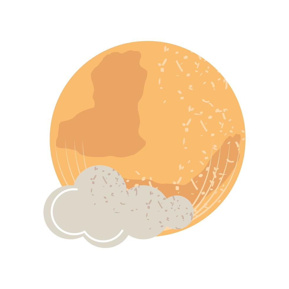 full moon and cloud vector