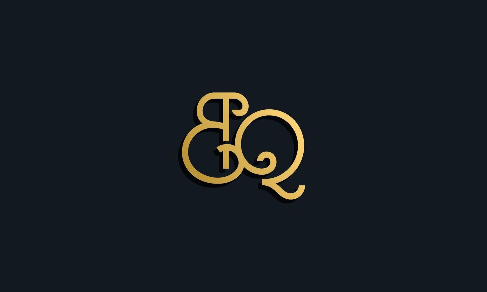 logotipo de la letra inicial bq de la moda de lujo. vector