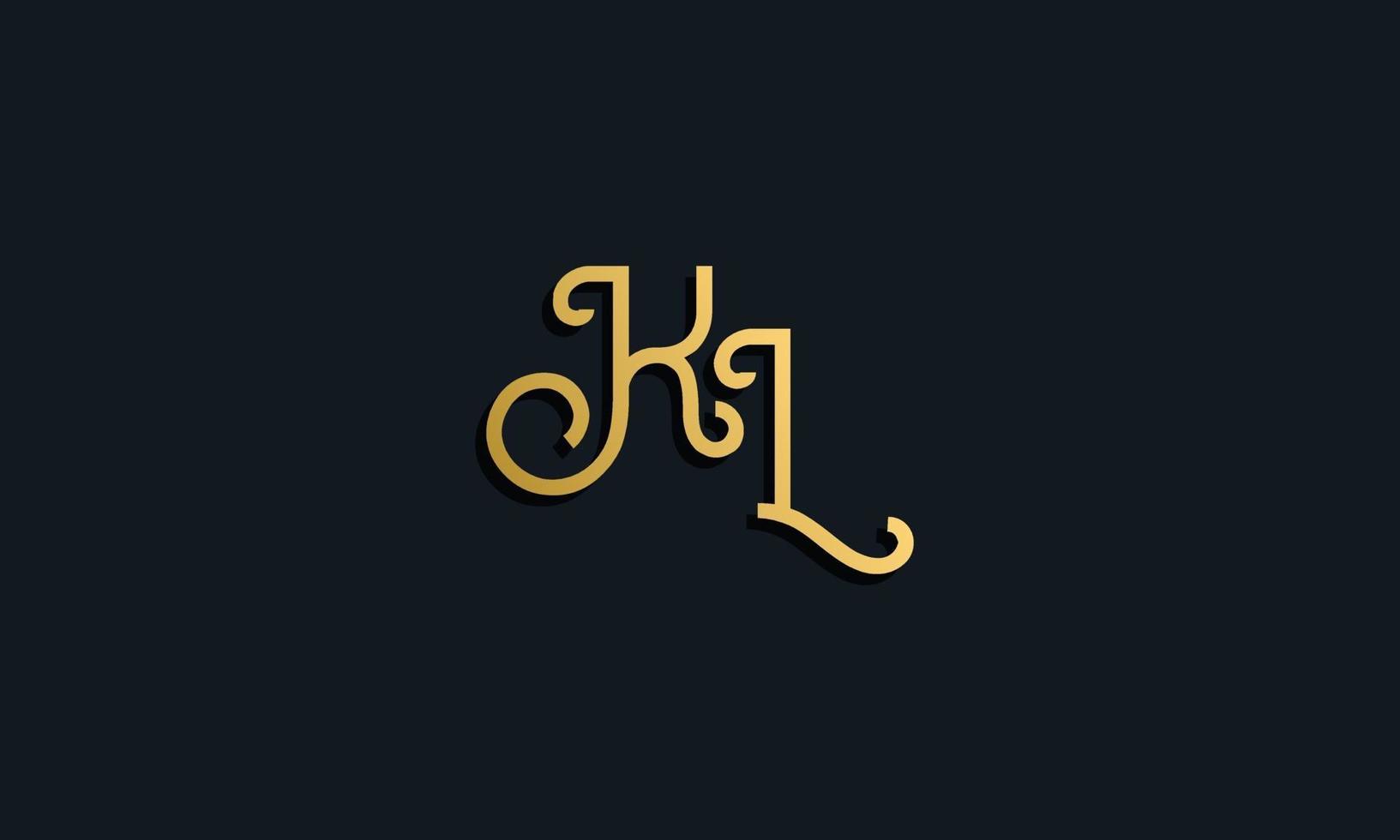 Luxury fashion initial letter KL logo. vector