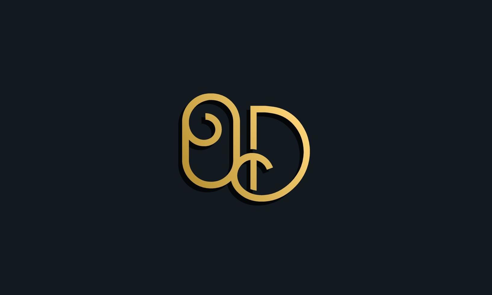 Luxury fashion initial letter OD logo. vector