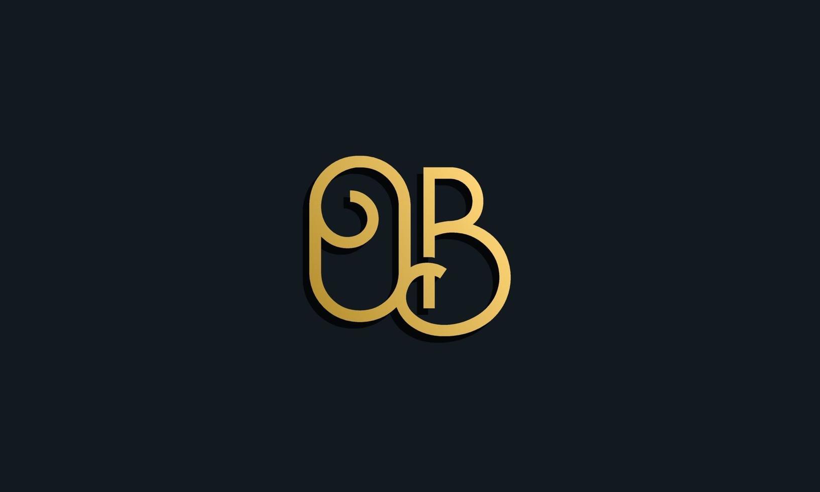 logotipo de letra inicial de moda de lujo ob. vector