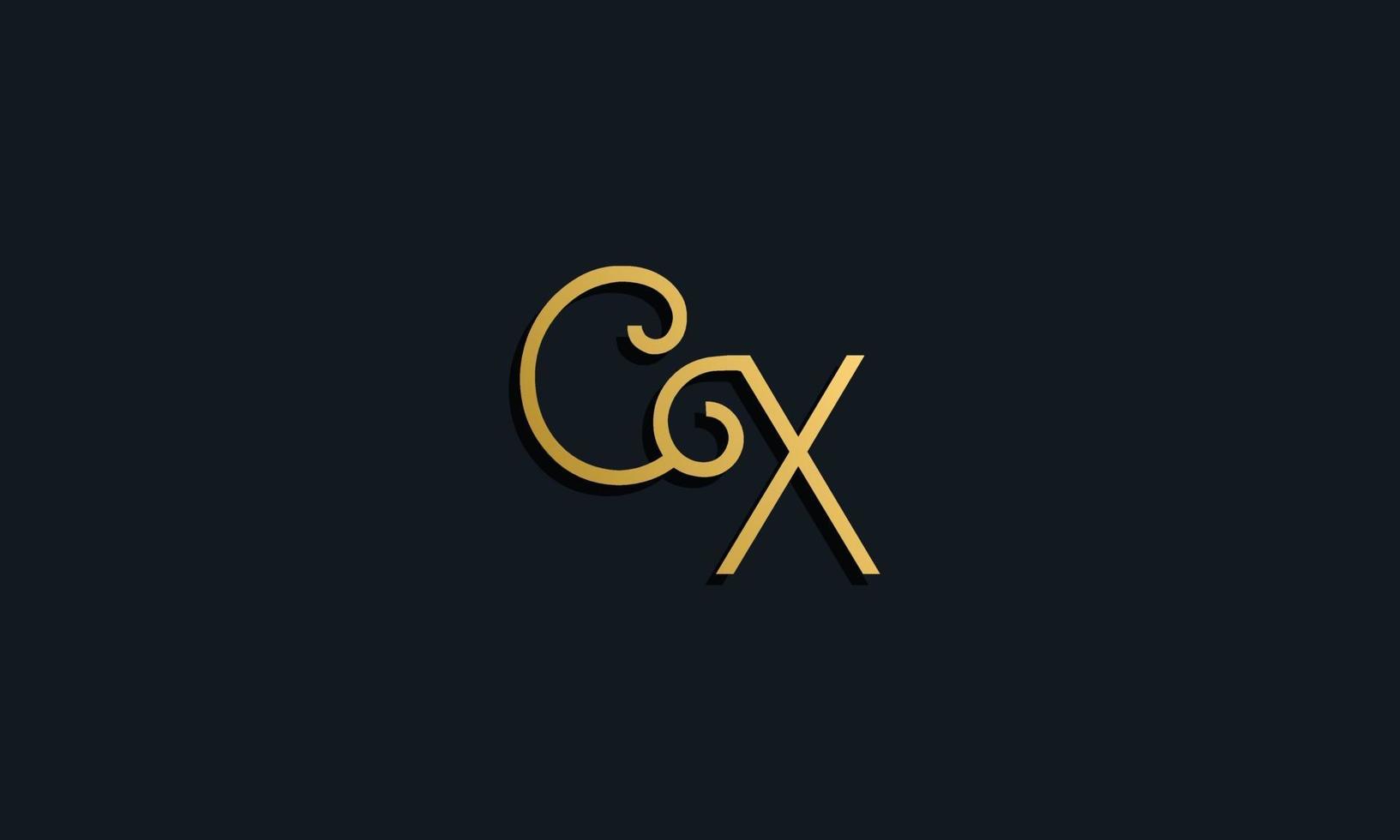 Luxury fashion initial letter CX logo. vector