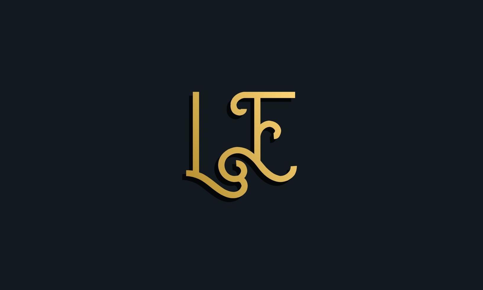 logotipo de la letra inicial de la moda de lujo le. vector