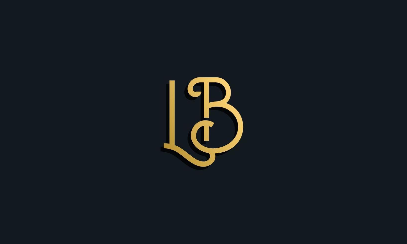 logotipo de letra inicial de moda de lujo lb. vector