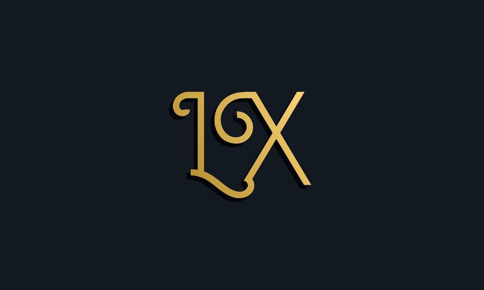 Luxury fashion initial letter LX logo. vector