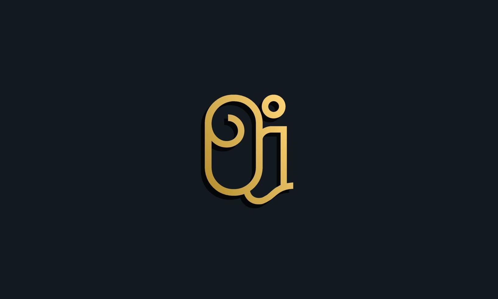 Luxury fashion initial letter OI logo. vector