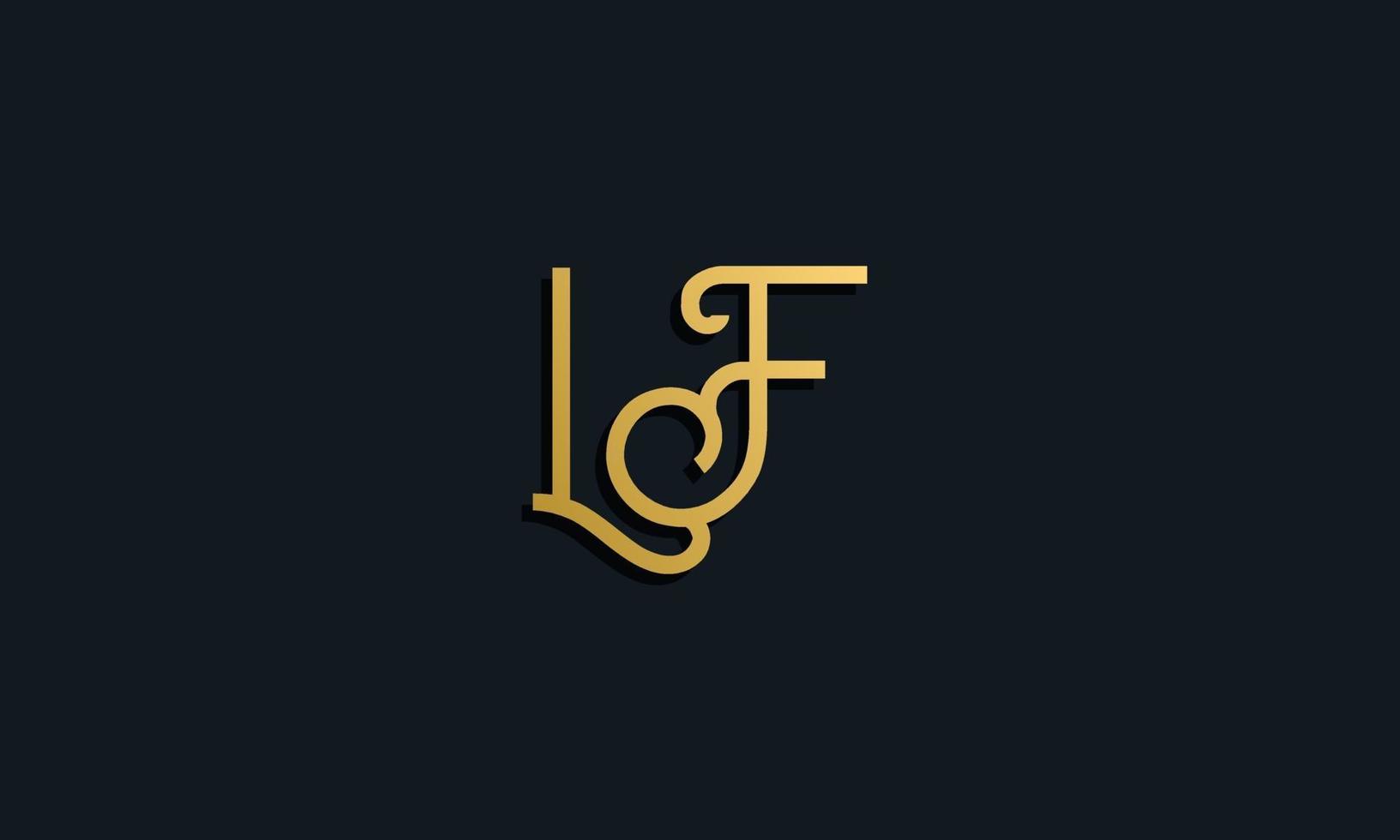 logotipo de letra inicial de moda de lujo lf. vector