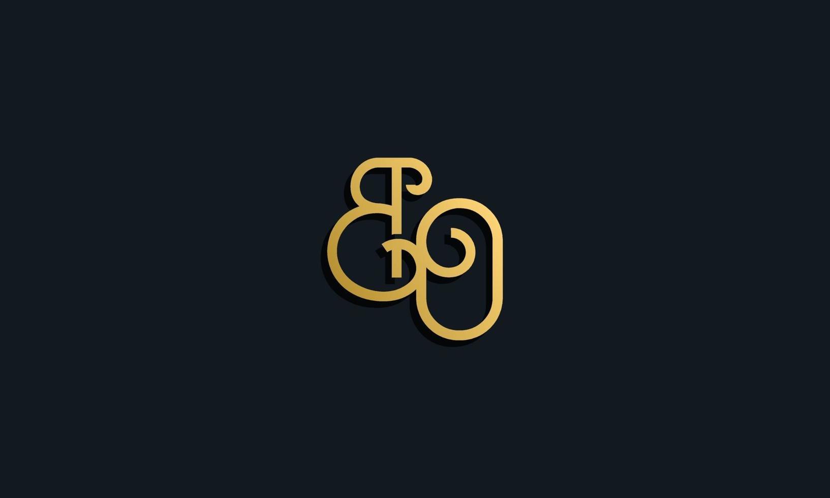 Luxury fashion initial letter BO logo. vector