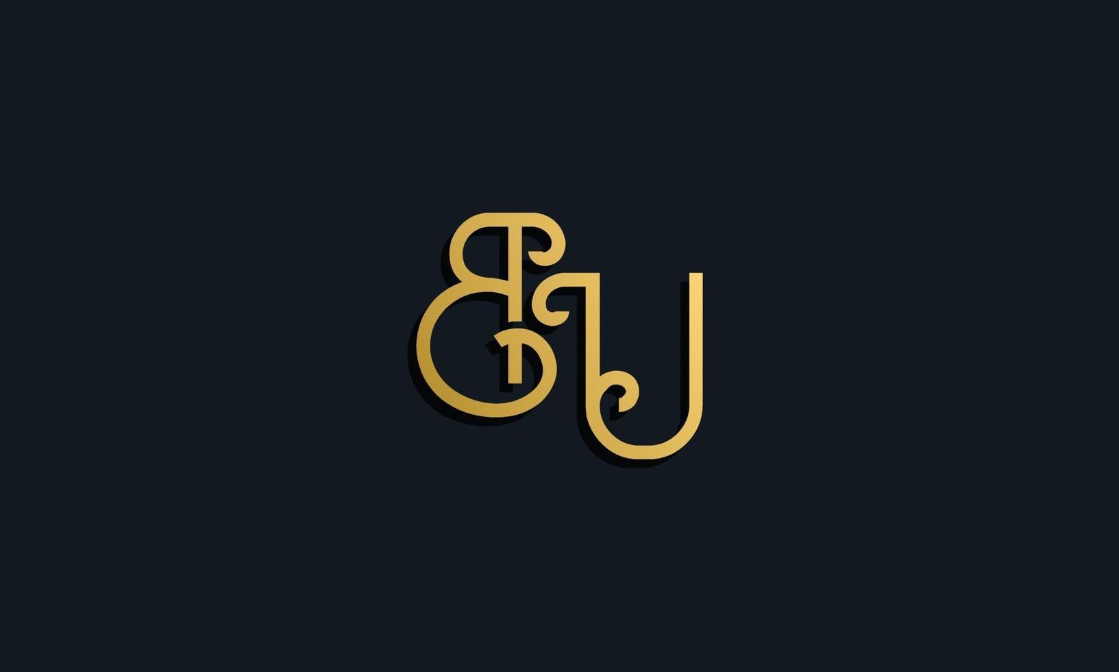 Luxury fashion initial letter BU logo. vector