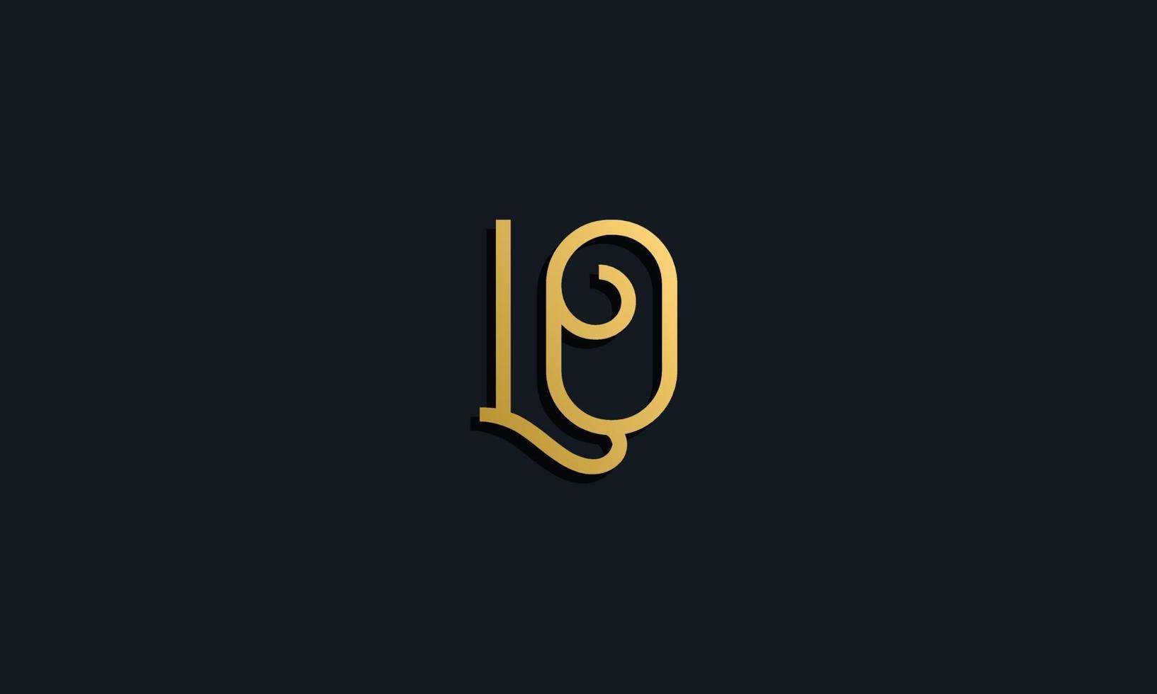 logotipo de letra inicial de moda de lujo lo. vector