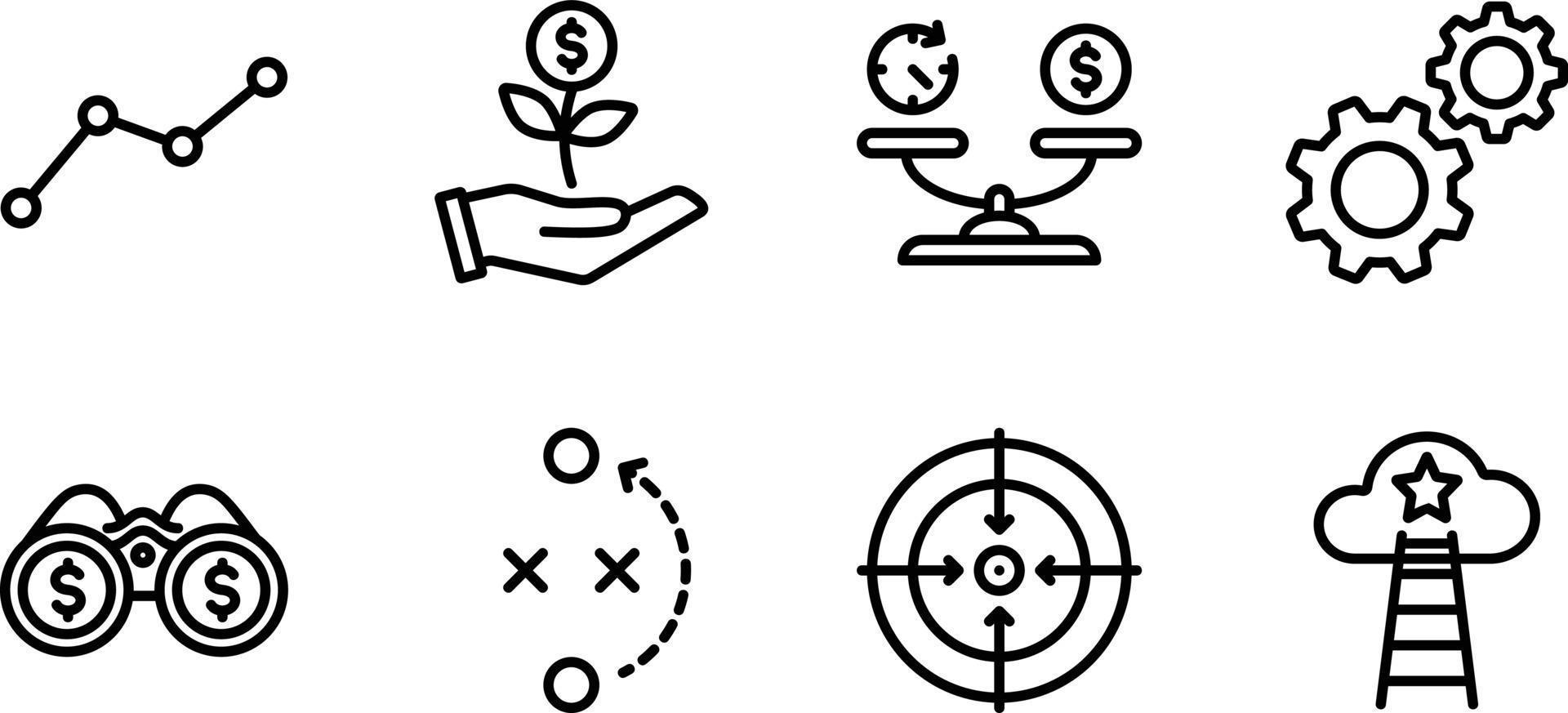 Business Investment Icon Set vector