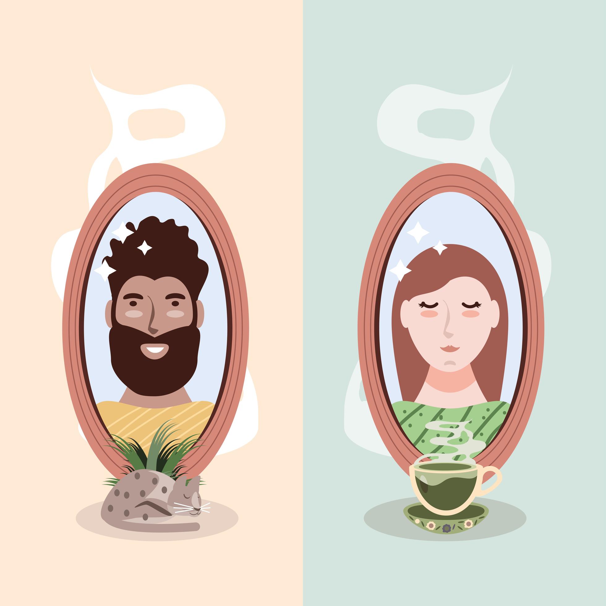 couple self care 3778455 Vector Art at Vecteezy