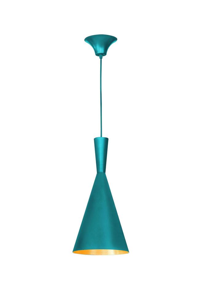 Cyan Hanging lamp isolated photo