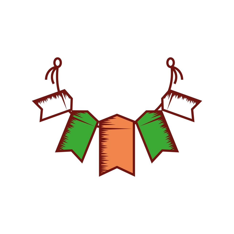 bunting festive decoration vector