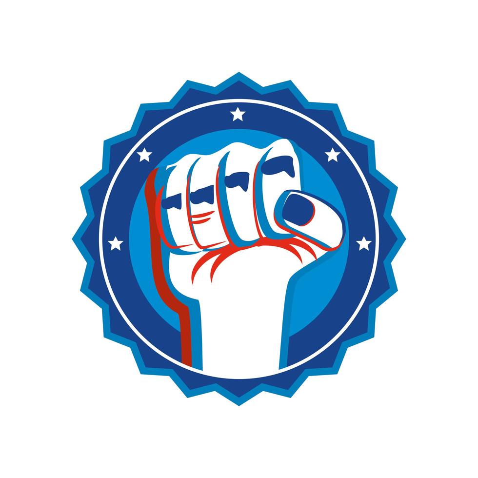 raised hand labor day vector