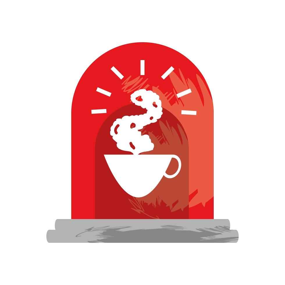 coffee time alert vector