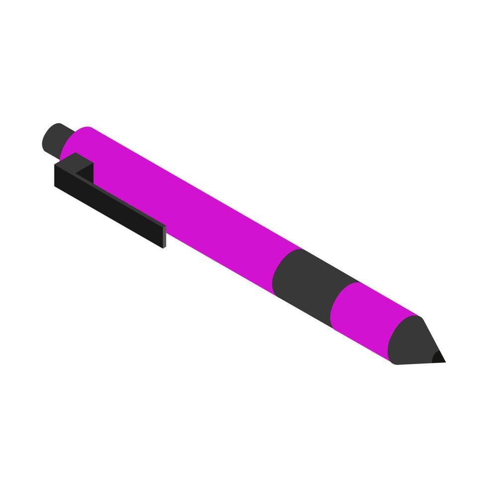 Isometric pen on a white background vector
