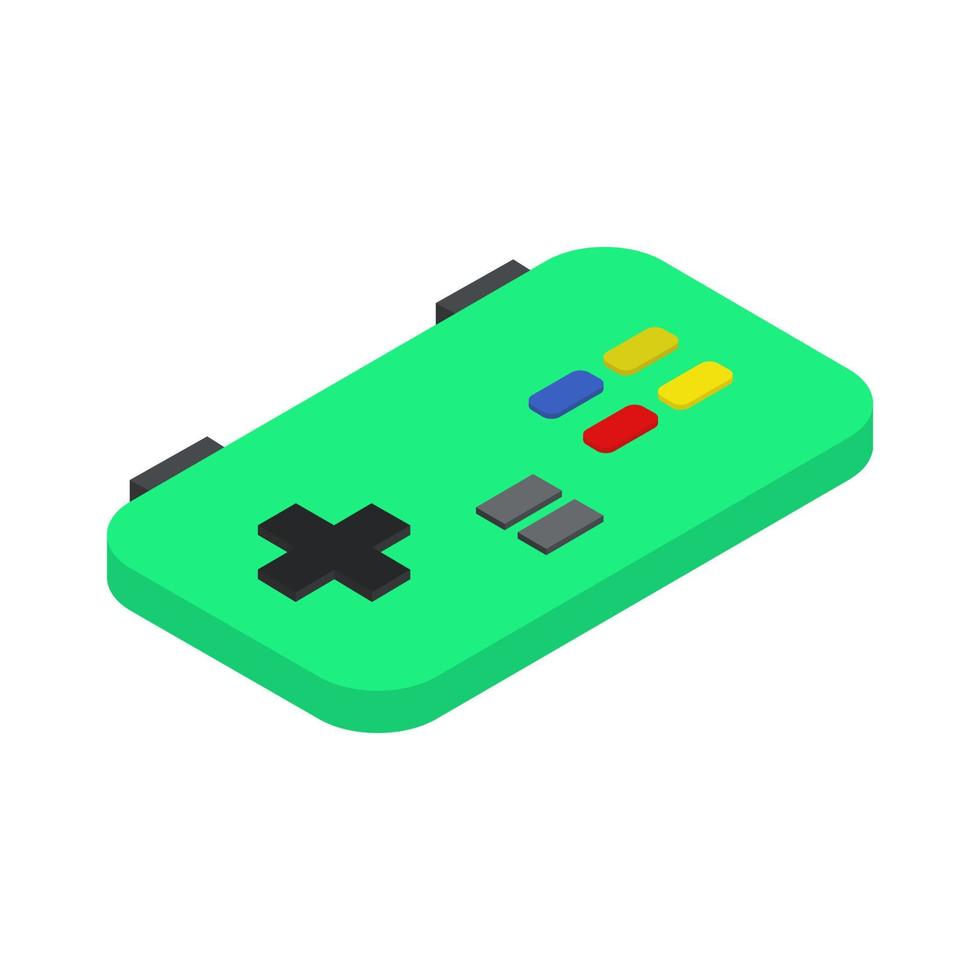 Isometric game pad on white background vector